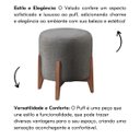 Ver imagem 5 de Kit 2 Puff Decorativo para Sala Redondo Luxo Atenas Veludo:cinza