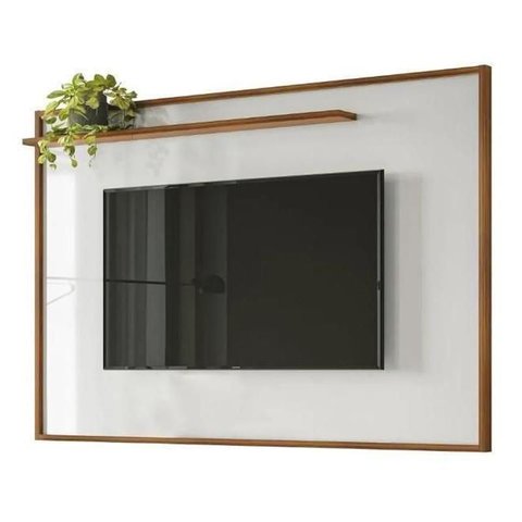 Painel Gênesis 1.9 para Tv de até 75 Polegadas Cinamomo Mel / Off White - Mobler