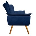 Ver imagem 3 de Sofá Retrô Namoradeira Opala Suede Azul Marinho