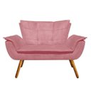 Ver imagem 1 de Sofá Retrô Namoradeira Opala Suede Rose - D'Rossi