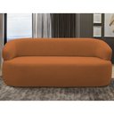 Ver imagem 3 de Sofá 3 Lugares Orgânico Sala de Estar Living 170cm Carmen F04 Bouclê Terracota - Lyam Decor
