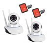 Kit 02 Câmeras de Segurança IP HD 720p Robo Wireless com áudio Onvif + 02 Cartões de Memória - 1