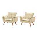 Ver imagem 1 de Kit 2 Poltronas Opala Bege Suede - Atual Shop