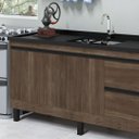 Ver imagem 2 de Gabinete Cozinha 2 Gavetas e 3 Porta Armário 144cm Multiuso:avelato
