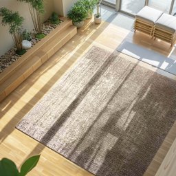 Tapete Sisal Sala Quarto 200x250 Tecido Sintético Decorativo - Bege - 1