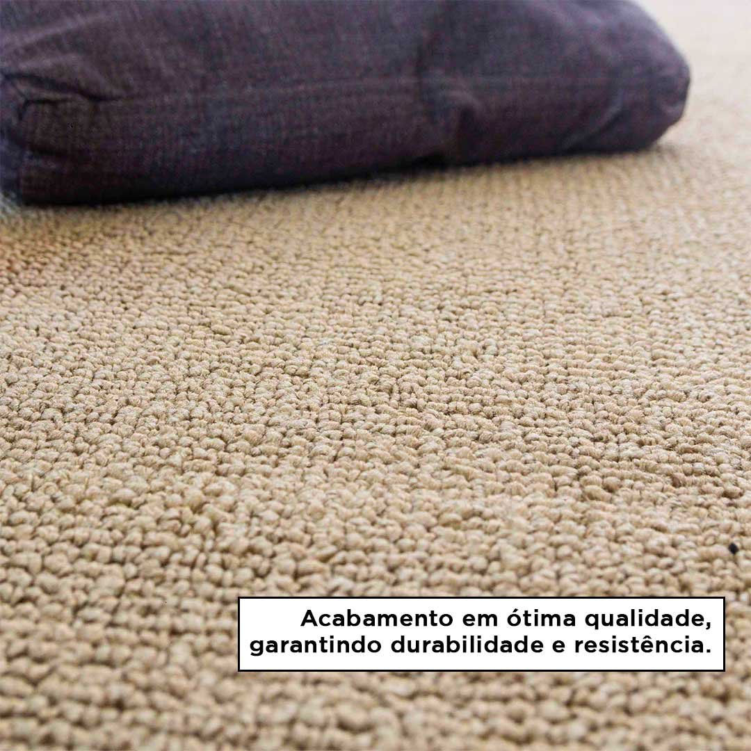 Tapete Sisal Sala Quarto 200x250 Tecido Sintético Decorativo - Bege - 6