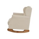 Ver imagem 5 de Poltrona Amamentação Balanço Descanso Helena com Puff Suede Bege