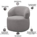 Ver mais imagens de Kit 2 Poltronas Giratórias Sala de Estar Living Orgânico Carmen F04 Veludo Cinza - Lyam Decor
