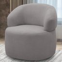 Ver imagem 7 de Kit 2 Poltronas Giratórias Sala de Estar Living Orgânico Carmen F04 Veludo Cinza - Lyam Decor