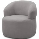 Ver imagem 5 de Kit 2 Poltronas Giratórias Sala de Estar Living Orgânico Carmen F04 Veludo Cinza - Lyam Decor