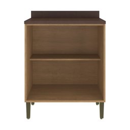 Balcão de Cozinha 70cm com Tampo 2 Portas Dubai 2937 Casamia - Nogueira - 3 Balcão de Cozinha 70cm com Tampo 2 Portas Dubai 2937 Casamia - Nogueira - 3