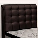 Ver imagem 2 de Cabeceira Cama Box Solteiro Ciara 90cm Botonê com Frame Sintético Marrom - Desk Design