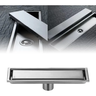 Ralo Retangular Aço Inox Linear Oculto Invisível Banheiro Quintal 20x10cm - 7