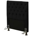 Ver imagem 1 de Cabeceira Cama Box Solteiro 90cm Cristal Suede Preto - JS Móveis