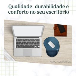 Mouse Pad com Apoio Cinza Ergonômico - Reflex - 2