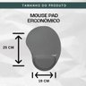 Mouse Pad com Apoio Cinza Ergonômico - Reflex - 3