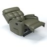 Poltrona do Papai Reclinável Corino Importado Cor Verde Militar Reclinação Manual - Modelo Florença - 6