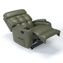 Ver imagem 6 de Poltrona do Papai Reclinável Corino Importado Cor Verde Militar Reclinação Manual - Modelo Florença