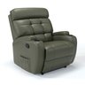 Poltrona do Papai Reclinável Corino Importado Cor Verde Militar Reclinação Manual - Modelo Florença - 1