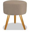 Ver imagem 1 de Puff Decorativo Redondo 40 cm Dóris Pé Palito Suede - Cappuccino