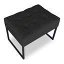 Ver imagem 7 de Kit 02 Puffs Lisa Suede Base Metálica Industrial Preto - Pallazio Cor Preto