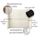 Ver imagem 4 de Cabeceira Queen 160 cm com Frame Imperial Linho Cru Impo