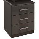 Ver imagem 3 de Escrivaninha Flay com 3 Gavetas Grafite Perolizado/freijó - Móveis Leão