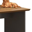 Ver imagem 4 de Escrivaninha Flay com 3 Gavetas Grafite Perolizado/freijó - Móveis Leão