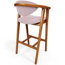 Ver mais imagens de Kit 02 Banquetas Alta Para Cozinha Bancada Bar Sala de Jantar Fixa Cecília L02 Suede Rosê - Lyam Dec