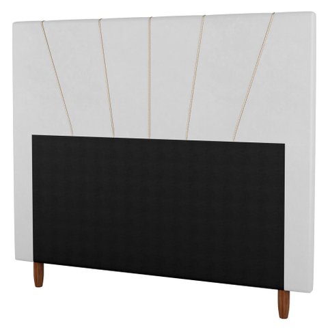 Cabeceira Cama Box Casal Dallas 140cm Sintético Branco - Desk Design