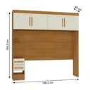 Ver imagem 3 de Ponte Aérea Modular Casal com 2 Gavetas 100% MDF Smart Cinamomo/Off White