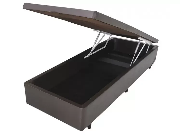 Ver imagem 4 de Mini Cama Box Baú Suede 70x150cm - Genki Kenko Colchões:cinza