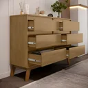 Ver imagem 7 de Cômoda para Quarto Londres 6 Gavetas - Amêndoa