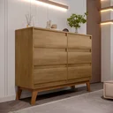 Ver imagem 6 de Cômoda para Quarto Londres 6 Gavetas - Amêndoa