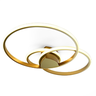 Plafon Arco Ring Anel Triplo Dourado Led 3000k Dourado SL Importações - 1