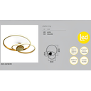 Ver imagem 3 de Plafon Arco Ring Anel Triplo Dourado Led 3000k Dourado SL Importações