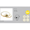 Plafon Arco Ring Anel Triplo Dourado Led 3000k Dourado SL Importações - 3