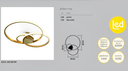 Ver imagem 3 de Plafon Arco Ring Anel Triplo Dourado Led 3000k Dourado SL Importações