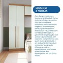 Ver imagem 6 de Guarda-Roupa Modulado 2 Portas 3 Gavetas com Prateleiras Infinity Marrom/Cedro/Pistache