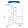 Guarda-roupa Modulado 2 Portas 3 Gavetas com Prateleiras Infinity - 2
