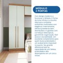 Ver imagem 7 de Guarda-Roupa Modulado 2 Portas 3 Gavetas com Prateleiras Infinity Marrom/Cedro/Pistache Line