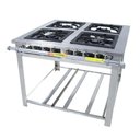 Ver imagem 1 de Fogão Industrial Venâncio Maxi Inox 4 Bocas 40x40 Duplas Baixa Pressão MI4