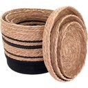 Ver imagem 2 de Cesta Fibra Preto 3pç com Tampa