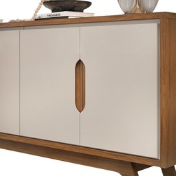 Balcão Buffet para Sala de Jantar 4 Portas 180cm Denie D04 Freijó/off White - Mpozenato - 7