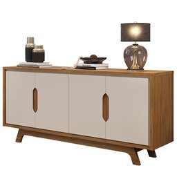 Balcão Buffet para Sala de Jantar 4 Portas 180cm Denie D04 Freijó/off White - Mpozenato - 1