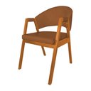 Ver imagem 2 de Kit 4 Cadeiras Helen para Sala Madeira Maciça Cerejeira Premium Assento Facto - Caramelo