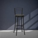 Ver imagem 5 de Kit 4 Banquetas Altas Pretas com Assento Estofado e Encosto para Bancada Cozinha Preto