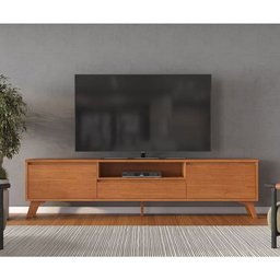 Rack para Tv 75 Polegadas Piazza New 3 Gavetas 237cm 100 Mdf Mavaular - 3
