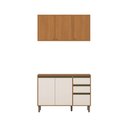 Ver imagem 2 de Cozinha Compacta Venaly 6 Portas 2 Gavetas com Tampo Cinamomo/Off White - Henn