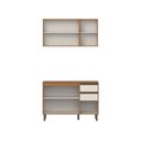 Ver imagem 3 de Cozinha Compacta Venaly 6 Portas 2 Gavetas com Tampo Cinamomo/Off White - Henn